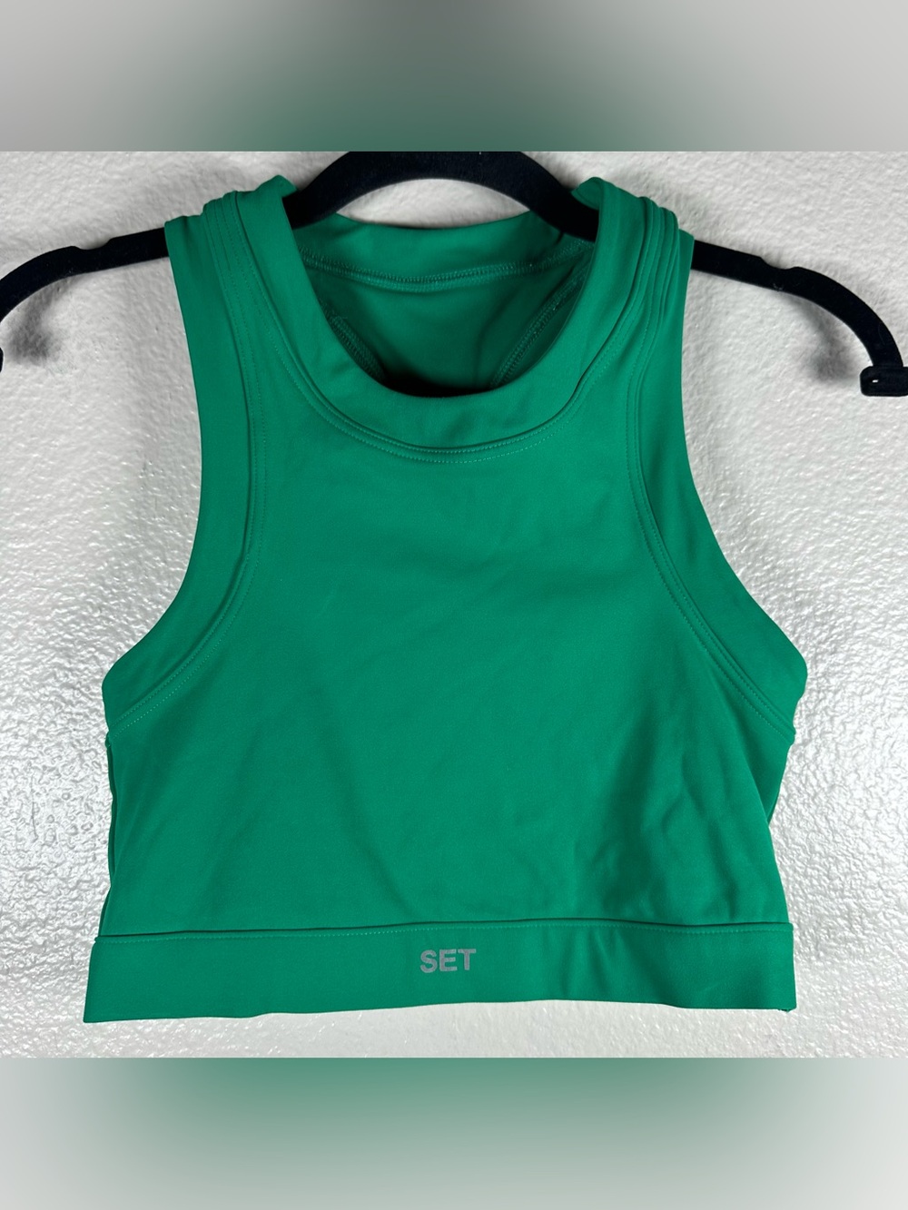 SET Active Emerald Green Performance Crop Tank SZ:S